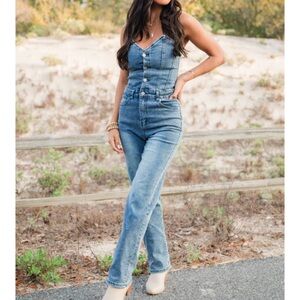 Pink Lily Denim Jumpsuit